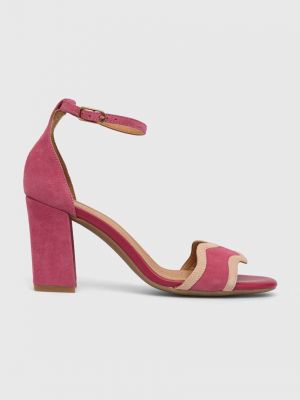 Sandale din piele Geox roz