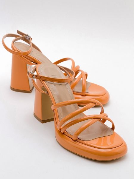 Lakoti dabīgās ādas kurpes Luvishoes oranžs