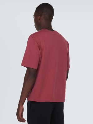 Bavlněné tričko jersey Acne Studios červené