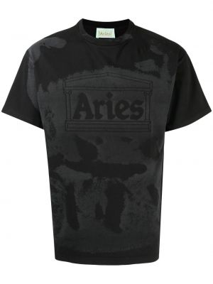 Raštuotas marškinėliai Aries pilka