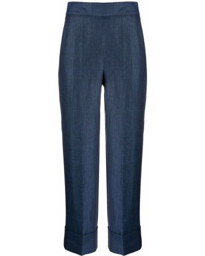 Pantalones de cintura alta Incotex azul