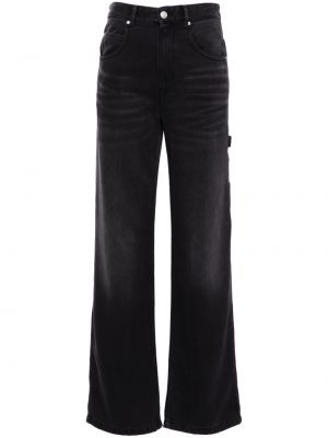 Zvonové džíny s vysokým pasem Isabel Marant černé