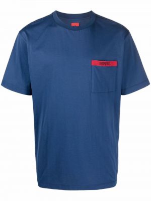 Тениска с джобове Ferrari синьо