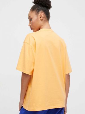 Bavlněné tričko Adidas Originals oranžové