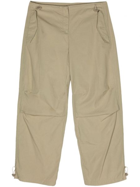 Βαμβακερό παντελόνι με ίσιο πόδι Emporio Armani χακί