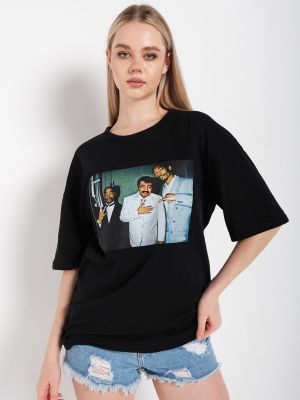 T-krekls ar apdruku K&h Twenty-one melns