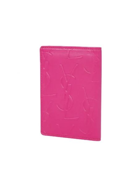 Retro leder geldbörse Yves Saint Laurent Vintage pink