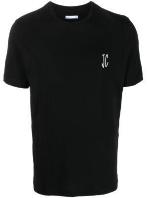 Bavlnené tričko s potlačou Jacob Cohen čierna
