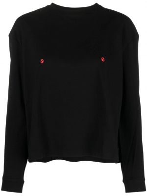 Пуловер бродиран Le Petit Trou черно