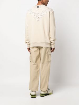Bluza z nadrukiem z wzorem paisley Philipp Plein beżowa