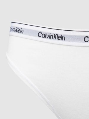 Stringi w jednolitym kolorze Calvin Klein Underwear białe