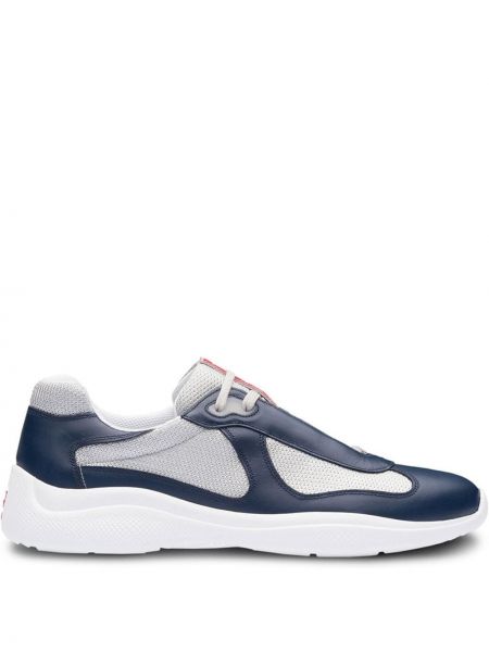 Lær sneakers Prada blå