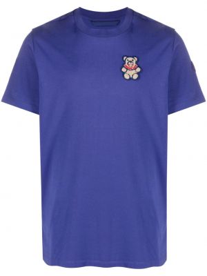Bavlnené tričko Moncler fialová