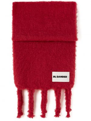 Echarpe en tricot Jil Sander rouge