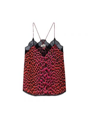 Top mit leopardenmuster Zadig & Voltaire pink
