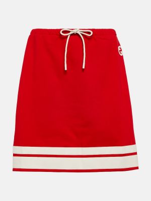 Mini sukně jersey Gucci červené