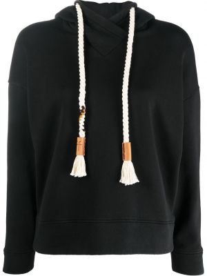 Pamučna hoodie s kapuljačom Forte_forte crna