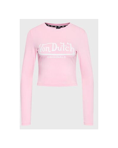 Bluză slim fit Von Dutch roz