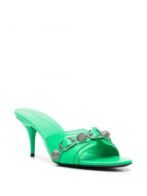 Sandales en cuir Balenciaga vert
