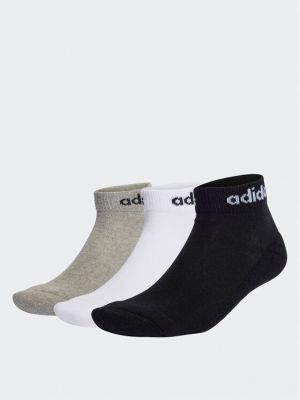 Niske čarape s melange uzorkom Adidas siva