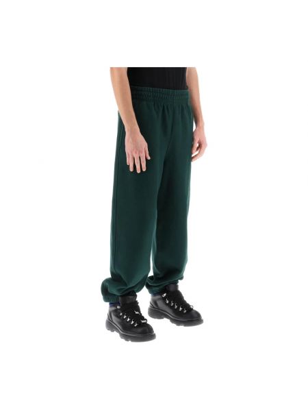 Spodnie sportowe relaxed fit Burberry zielone