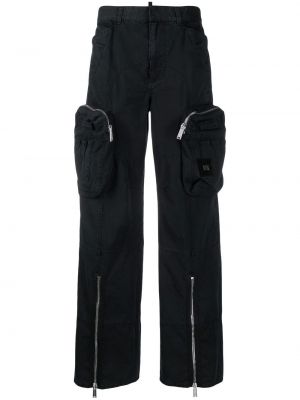 Pantaloni cargo di cotone Dsquared2 nero
