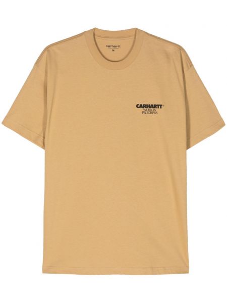 T-krekls ar apdruku Carhartt Wip bēšs