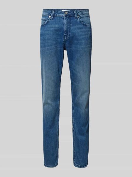 Jeansy skinny slim fit w jednolitym kolorze Tom Tailor niebieskie