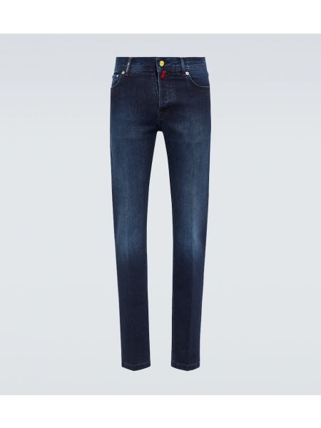 Skinny fit-jeans Kiton blå