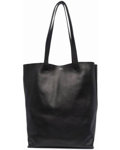 Kožená nákupná taška A.p.c. čierna