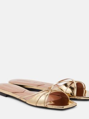 Usnjene sandali D'accori zlata