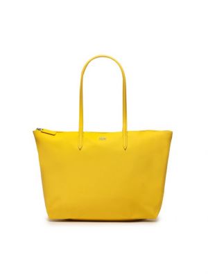 Τσάντα shopper Lacoste κίτρινο