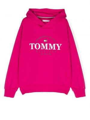 Hoodie för tjejer Tommy Hilfiger Junior rosa