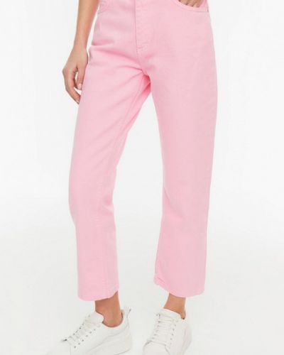 Прямые джинсы Trendyol, розовые