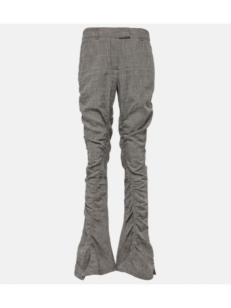 Pantalones rectos con estampado Acne Studios gris