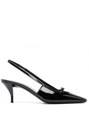 Slingback stropper pumper Saint Laurent svart