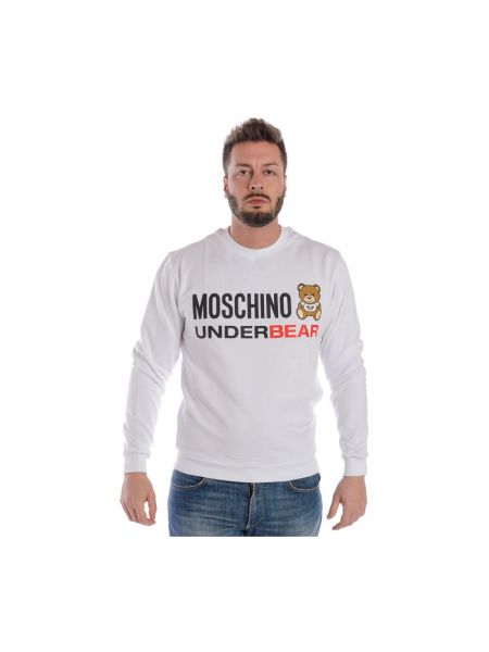 Bluza z kapturem Moschino biała