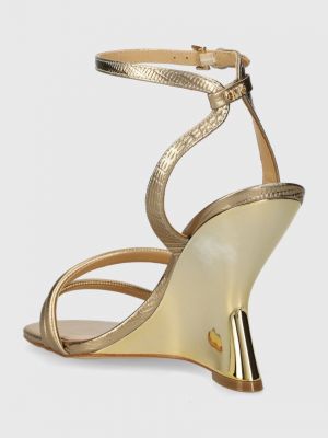 Kožené sandály Michael Michael Kors zlaté