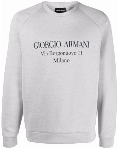 Trykt sweatshirt Giorgio Armani grå