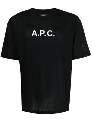 T-shirt con stampa A.p.c. nero