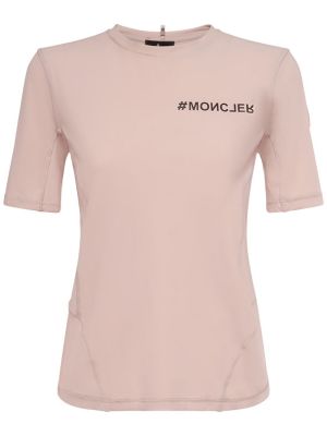 T-shirt in jersey Moncler Grenoble rosa
