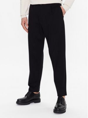 Bavlnené priliehavé nohavice Sisley čierna