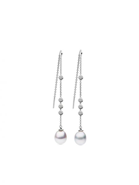 Auskarai su perlais su kristalais Autore Moda sidabrinė