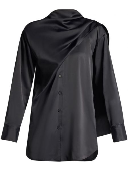 Satenska srajca Ferragamo črna