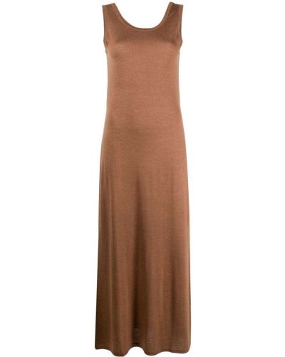 Шерстяное платье макси 12 Storeez, коричневый