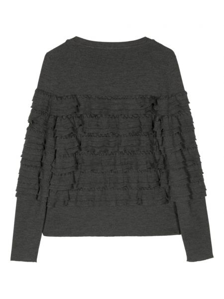 Sweter wełniany z falbankami Chanel Pre-owned