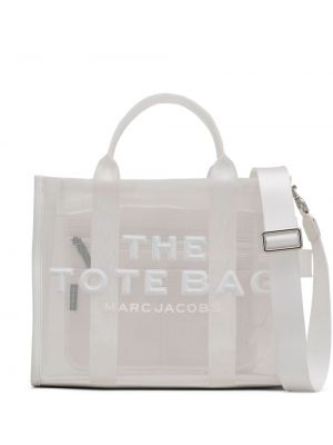 Mrežasta shopper torbica Marc Jacobs bijela