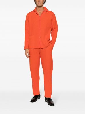 Cardigan en tricot plissé Homme Plissé Issey Miyake orange