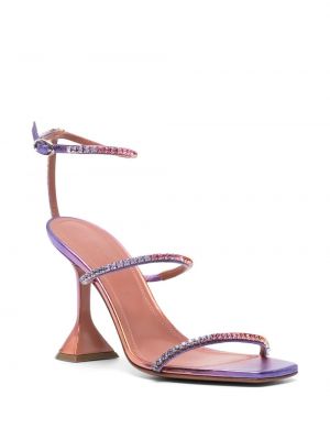Sandales en cuir Amina Muaddi violet
