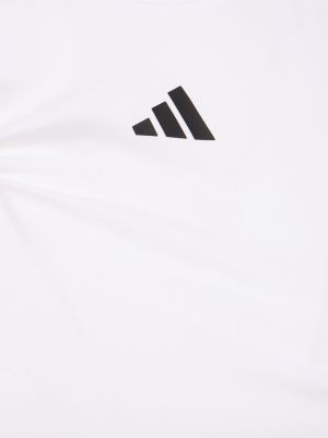 Top cu dungi Adidas Performance alb